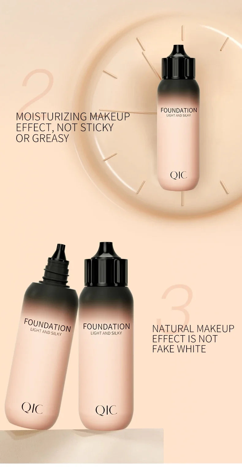 LIDORIA 30ml Waterproof Liquid Foundation – Matte, Oil-Control & Full Coverage