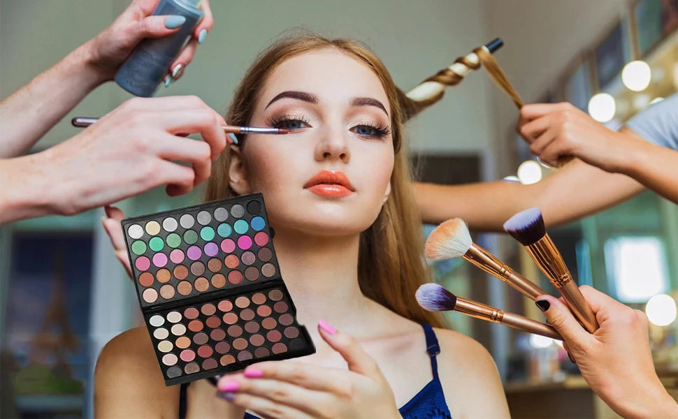 Paleta de sombras de ojos VERONNI de 120 colores: maquillaje mate, brillante y con purpurina de larga duración.