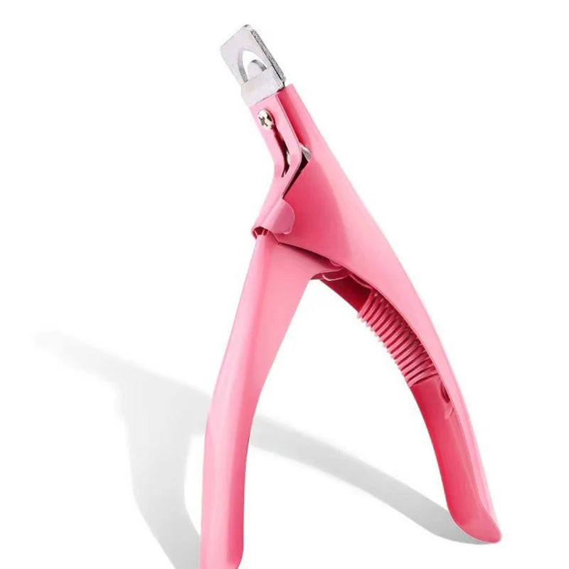 Cortauñas postizas LuxuryGlow: cortador acrílico en forma de U para manicura y decoración de uñas