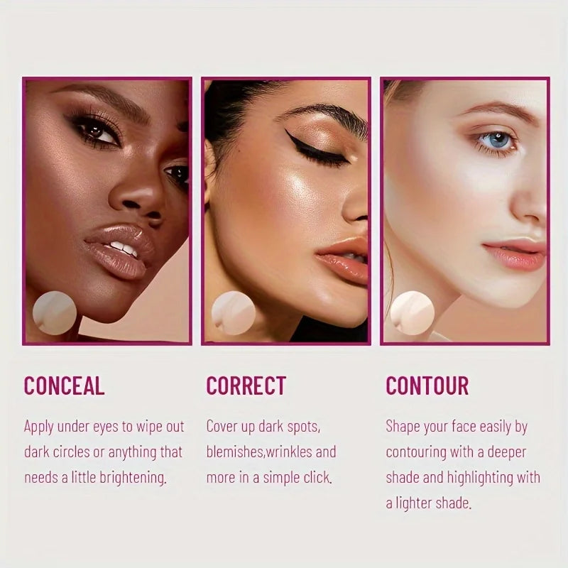 Corrector líquido USHAS Sponge Head: cobertura hidratante y duradera para ojeras e imperfecciones.