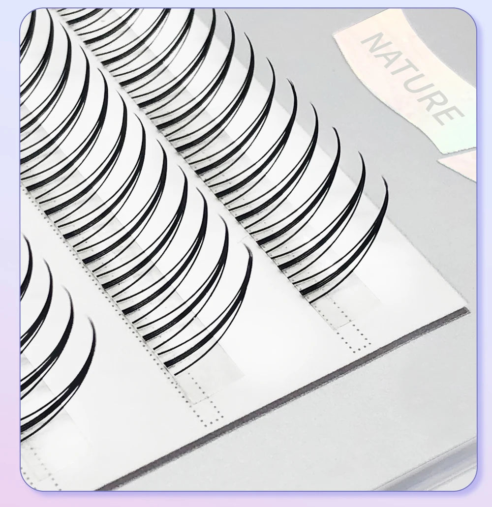 رموش ميدي لاشز DIY A/M Shape Spikes - رموش صناعية طبيعية ثلاثية الأبعاد مثبتة بالحرارة