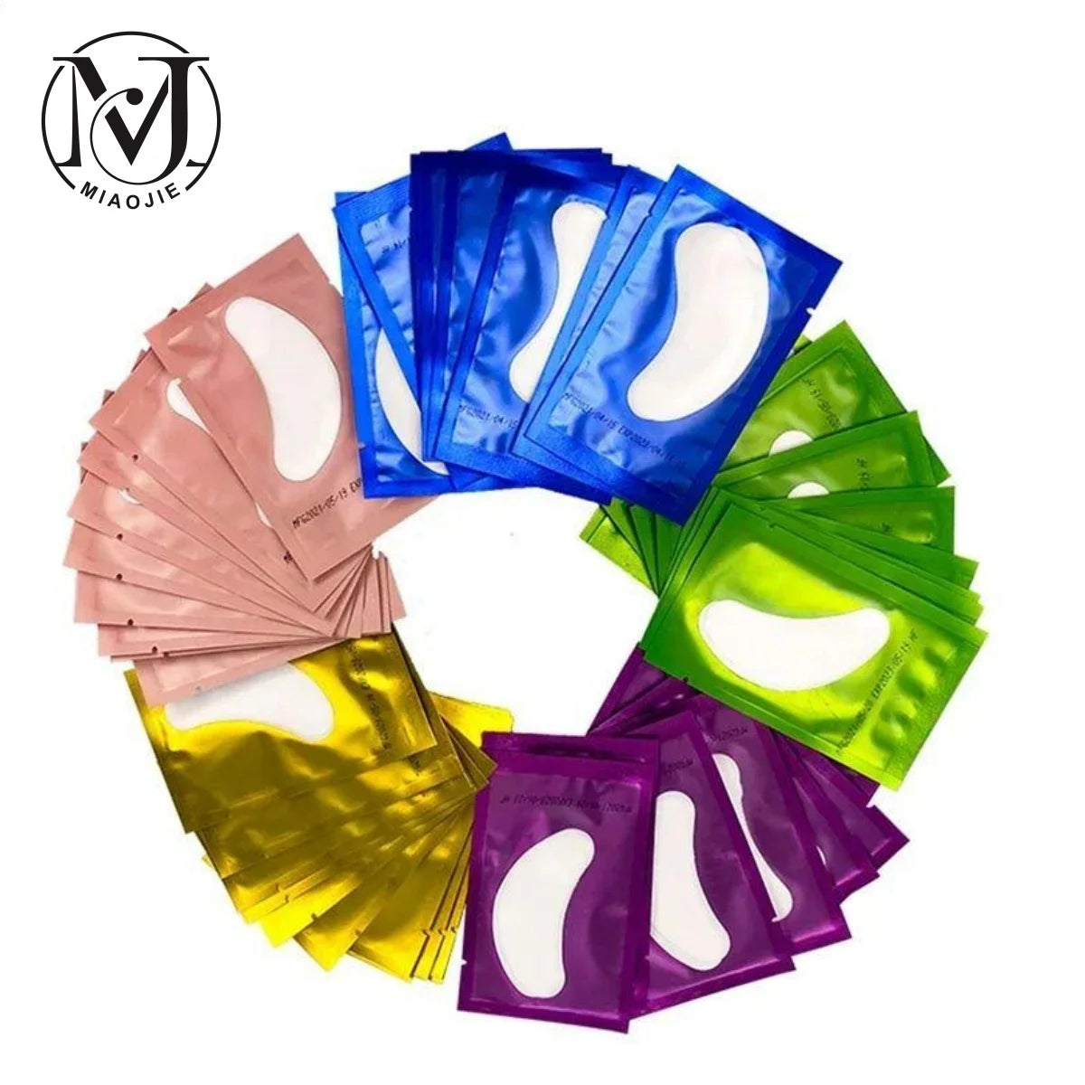 Parches de gel sin pelusa JPNPL MJ para el contorno de ojos: extensiones de pestañas y mascarillas para ojos
