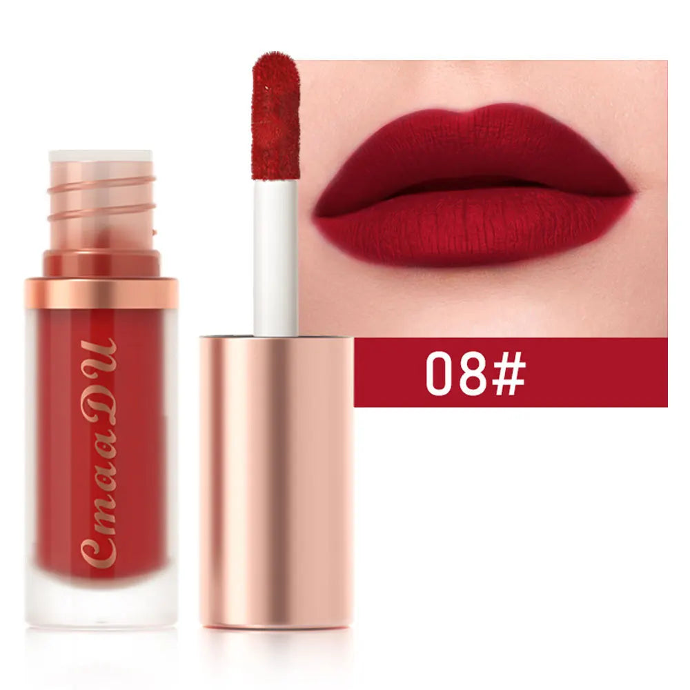 CMAADU Waterproof Matte Velvet Lip Gloss – Long-Lasting, Moisturizing, Non-Stick Formula
