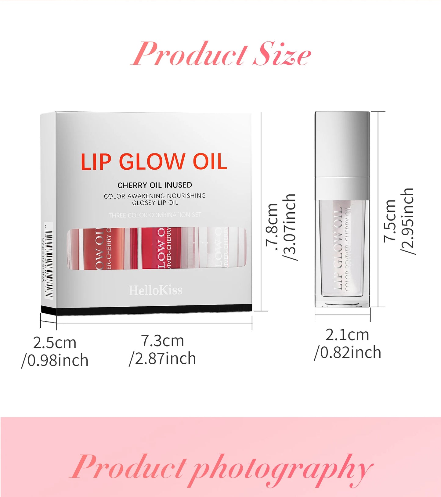 Hello Kiss Crystal Jelly Lip Oil Set – Tinted, Hydrating & Plumping Lip Gloss Combo