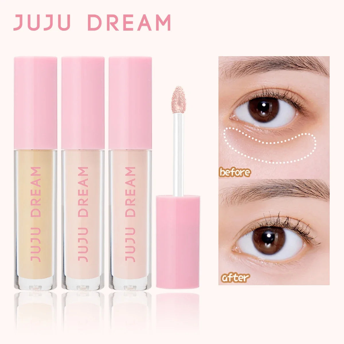 Sombra de ojos líquida resistente al agua JUJU Dream: acabado mate y brillante de alta pigmentación, resistente a las manchas, corrector de ojos de larga duración (3 g)