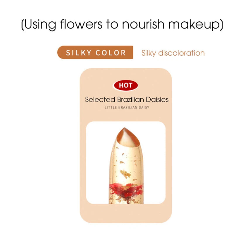 Lápiz labial en gel LuxuryGlow que cambia de color: duradero, hidratante y sensible a la temperatura.