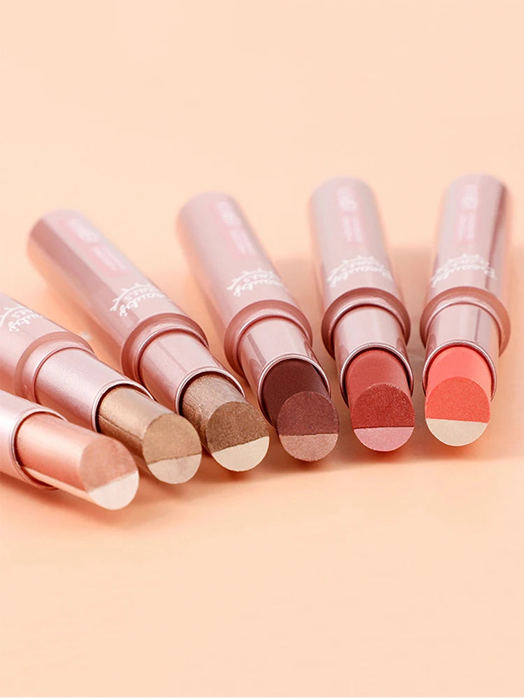 قلم ظلال العيون الفاخر ثنائي اللون المقاوم للماء من LuxuryGlow - يدوم طويلاً، بلمسة نهائية لامعة