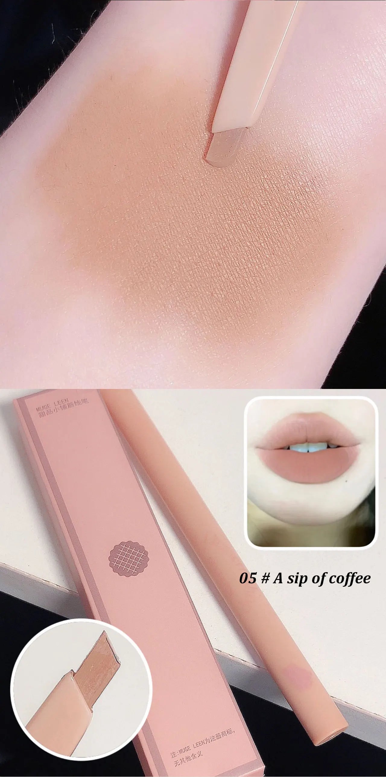 LuxuryGlow Waterproof Automatic Lip Liner Pen – Long-Lasting Smooth Outline