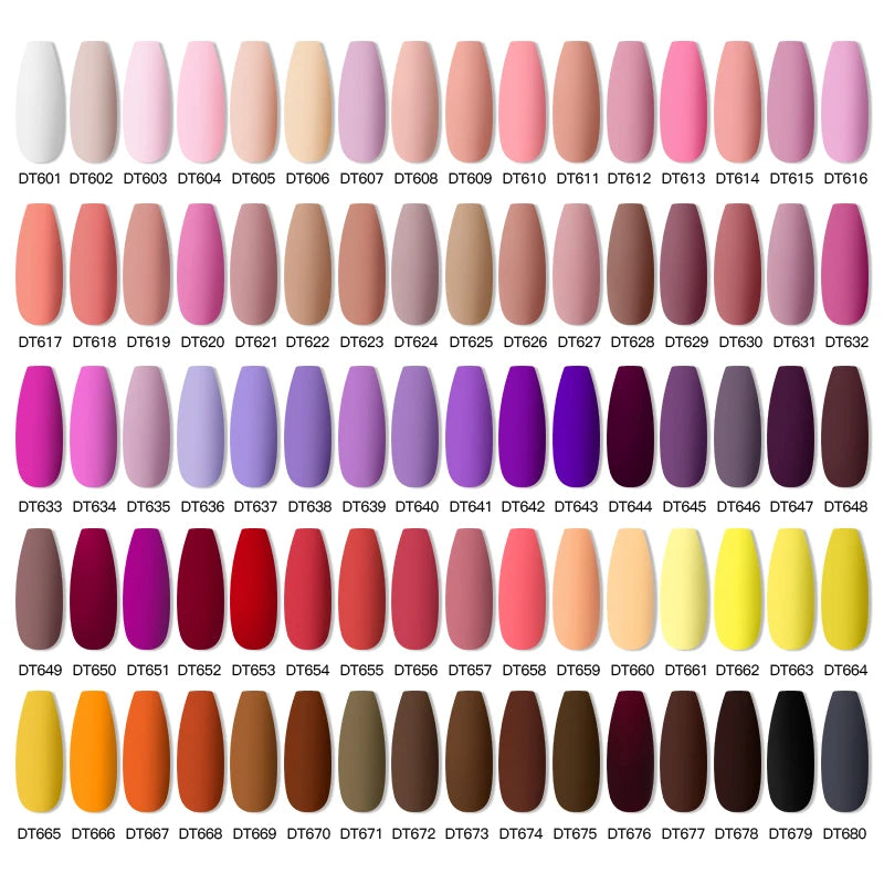 MEET ACROSS 6PC UV LED Gel Nail Polish Set – Soak Off Semi-Permanent Manicure Kit (7ml Each) C75