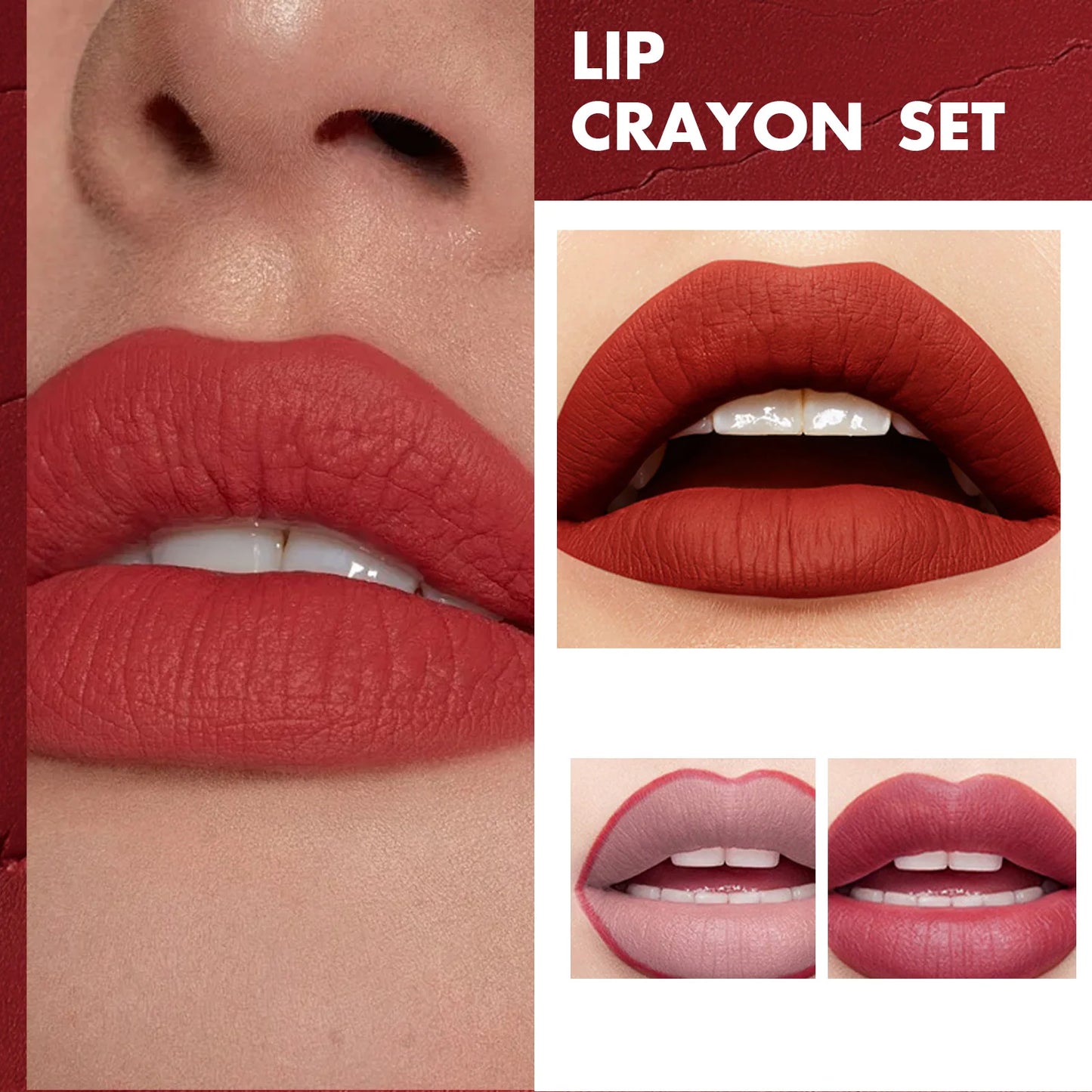 Delineador de labios mate resistente al agua Eelhoe: duradero, suave y fácil de difuminar.