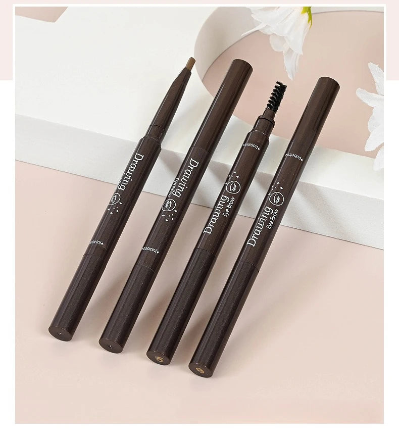 LuxuryGlow 2-in-1 Waterproof Eyebrow Pencil — Long-Lasting with Brow Brush (5 Colors)