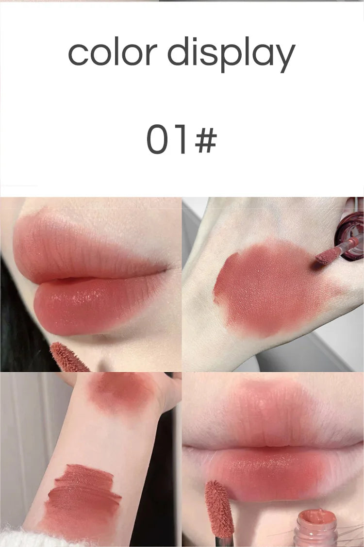 SHAQINUO Velvet Matte Mousse Lip Glaze – Long-Lasting Soft Mist Lipstick