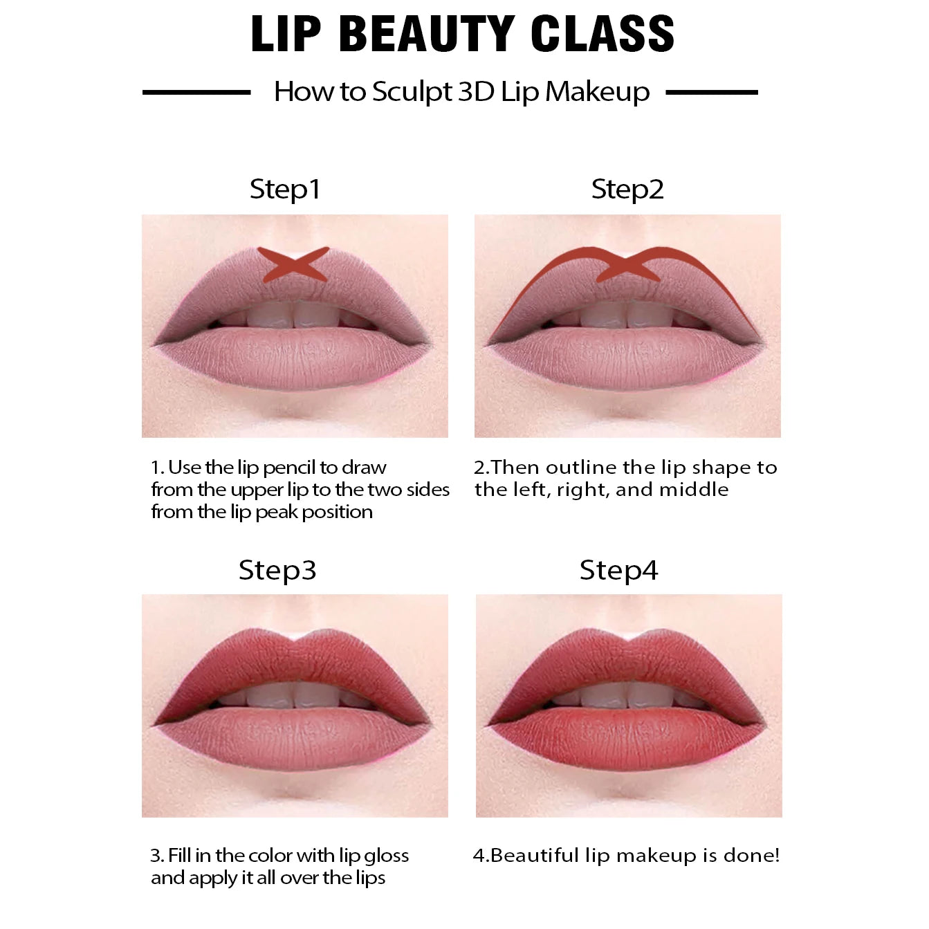 Delineador de labios mate LuxuryGlow de 14 colores: lápices de alta pigmentación, resistentes al agua y de larga duración.