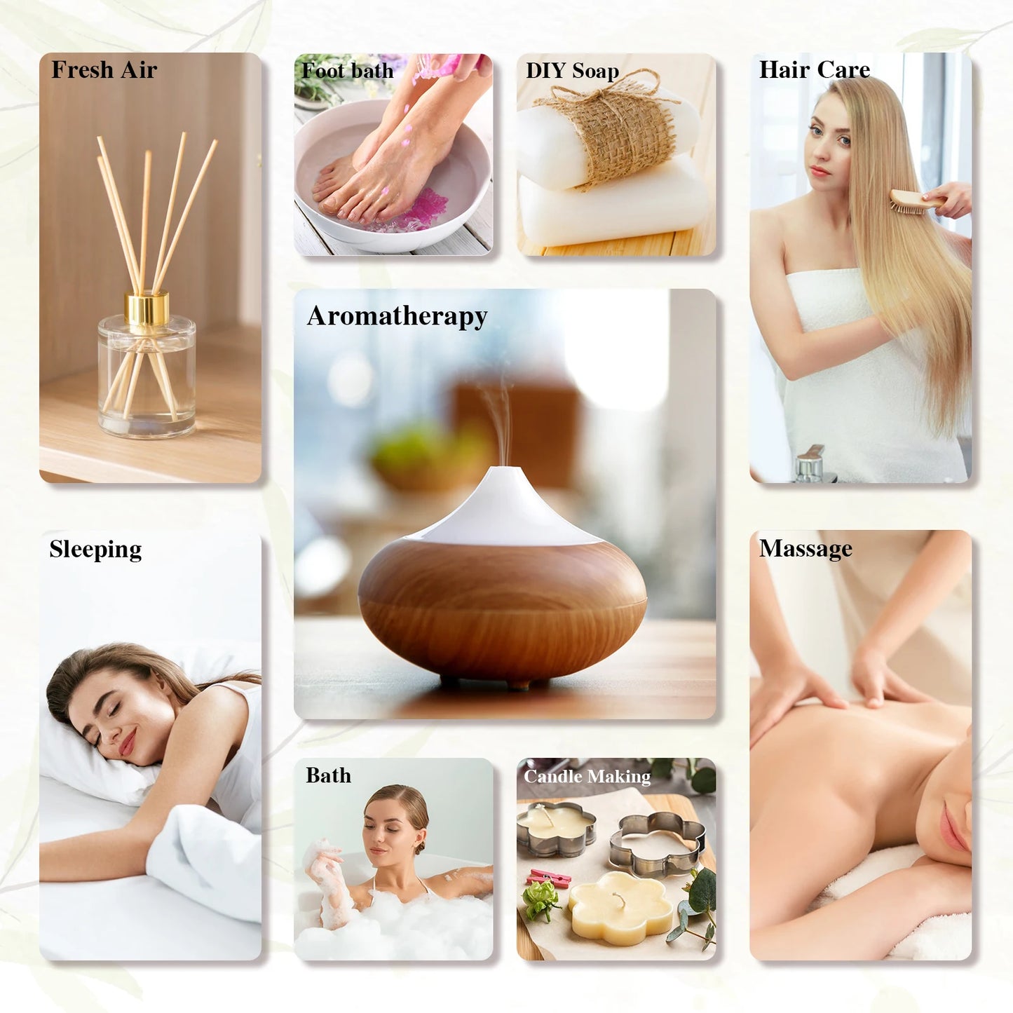 زيت مايجام العطري النقي - ١٠٠ مل - زيت عطري للاستخدام مع أجهزة الترطيب والتوزيع (اللافندر، النعناع، الورد، الفانيليا، البرغموت)