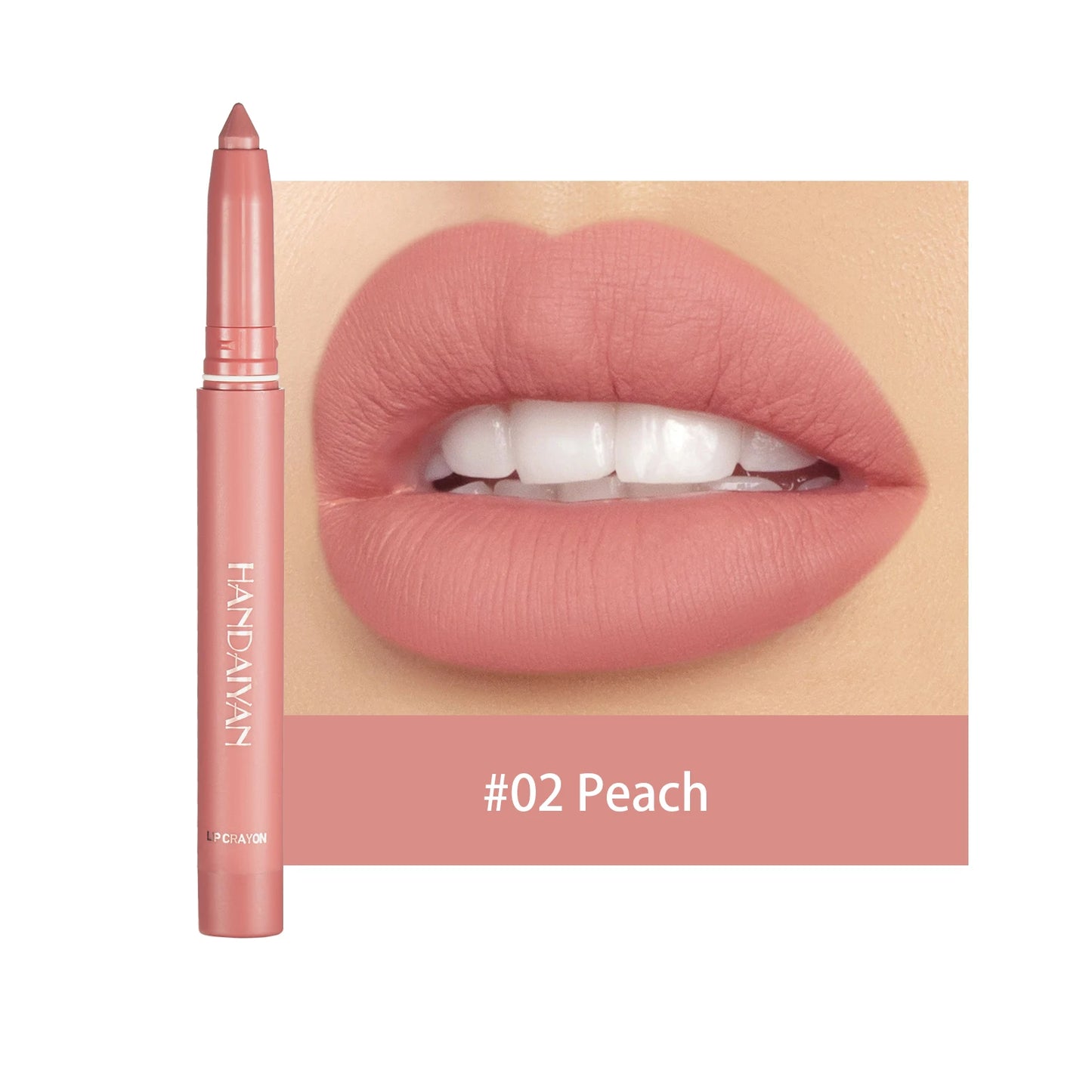 HANDAIYAN Matte Lipstick Pen with Built-In Sharpener – Fadeless & Non-Staining