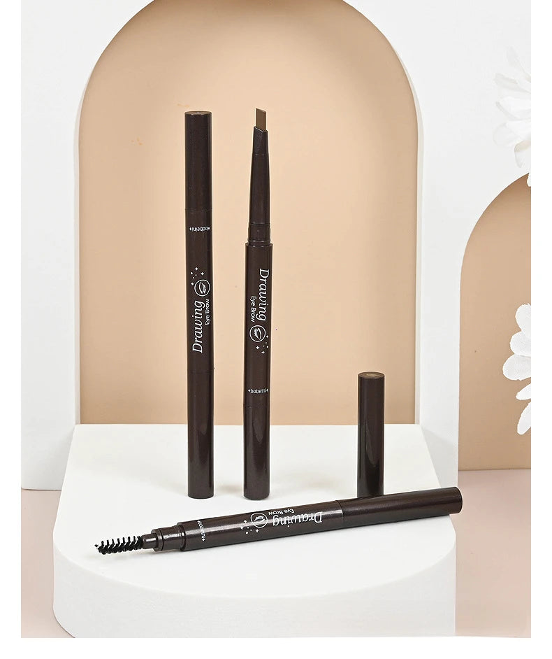 LuxuryGlow 2-in-1 Waterproof Eyebrow Pencil — Long-Lasting with Brow Brush (5 Colors)