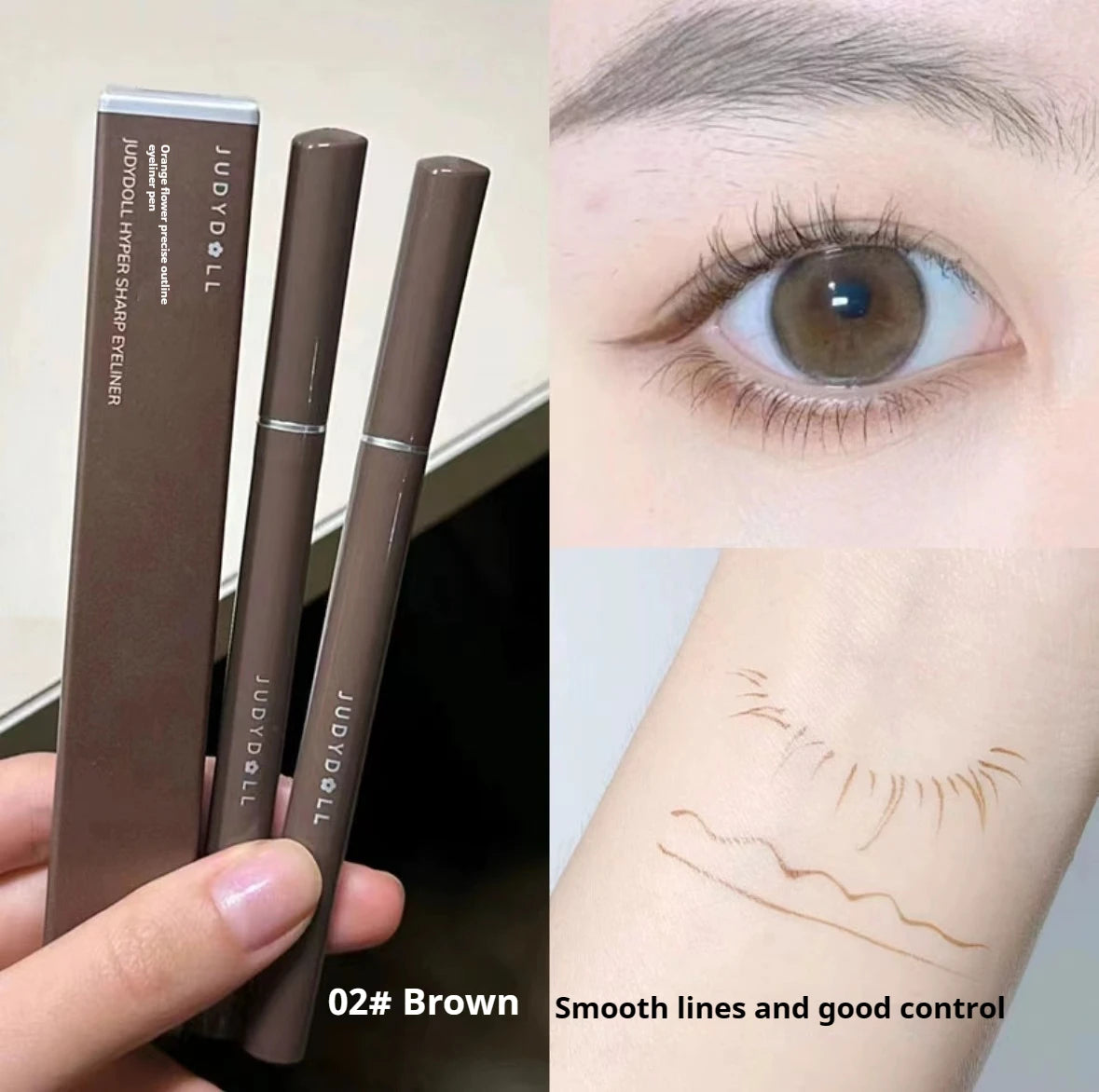 JUDYDOLL Ultra-Fine Waterproof Eyeliner – Smudge-Proof, Long-Lasting, Fast-Drying Liquid Pen