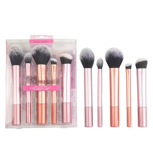 LuxuryGlow Complete Makeup Brush Set with Beauty Blender – Soft Wool Fiber for Face & Eyes