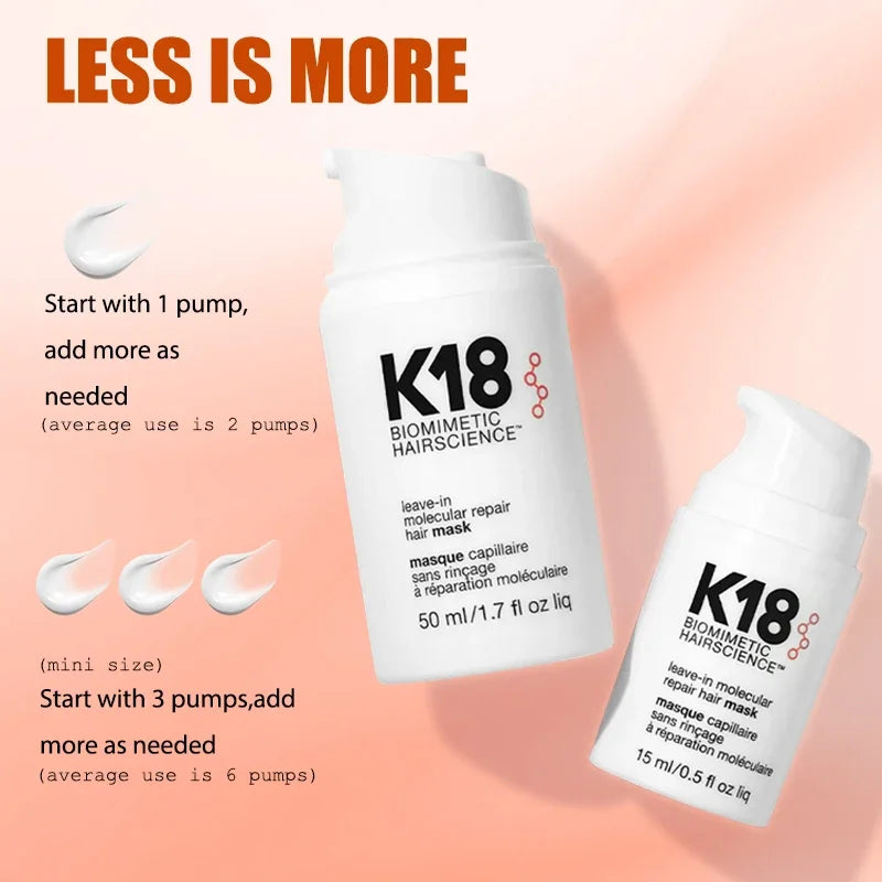 Jaysuing K18 Leave-In Repair Hair Mask – 50ML Conditioner for Dry & Damaged Hair (4-Minute Treatment)