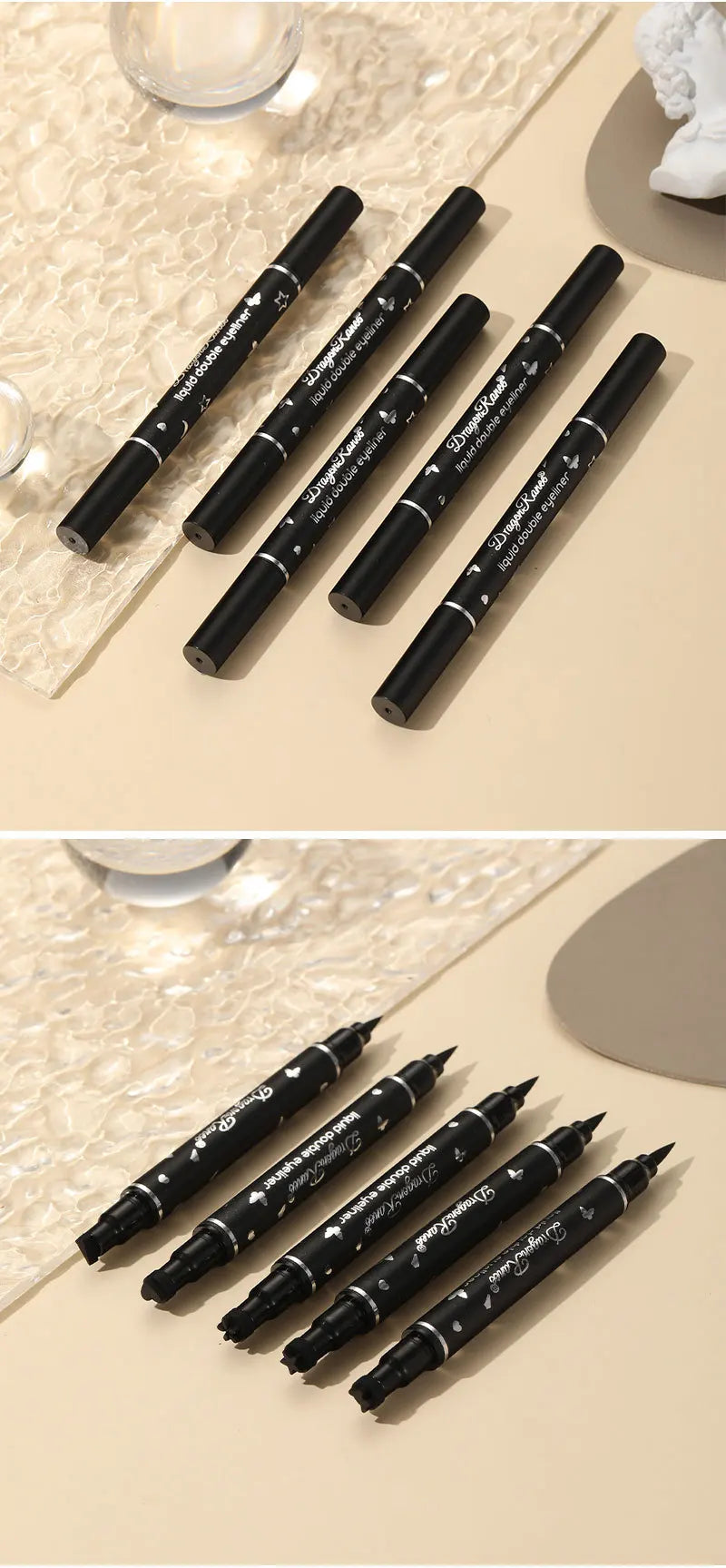 Dragon Ranee Double-Head Eyeliner with Star Stamp – Waterproof & Smudge-Proof (2.5g)
