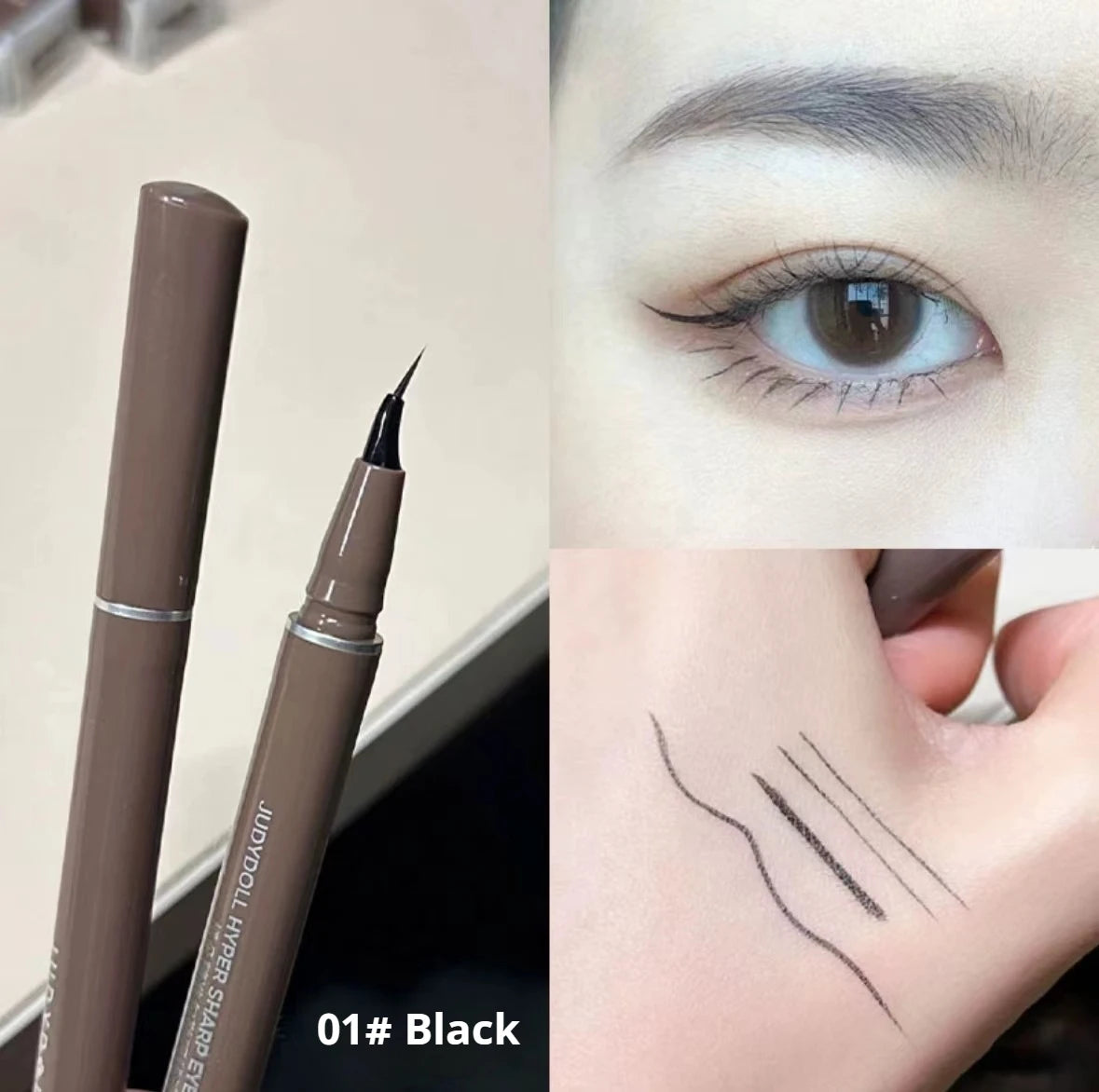 JUDYDOLL Ultra-Fine Waterproof Eyeliner – Smudge-Proof, Long-Lasting, Fast-Drying Liquid Pen