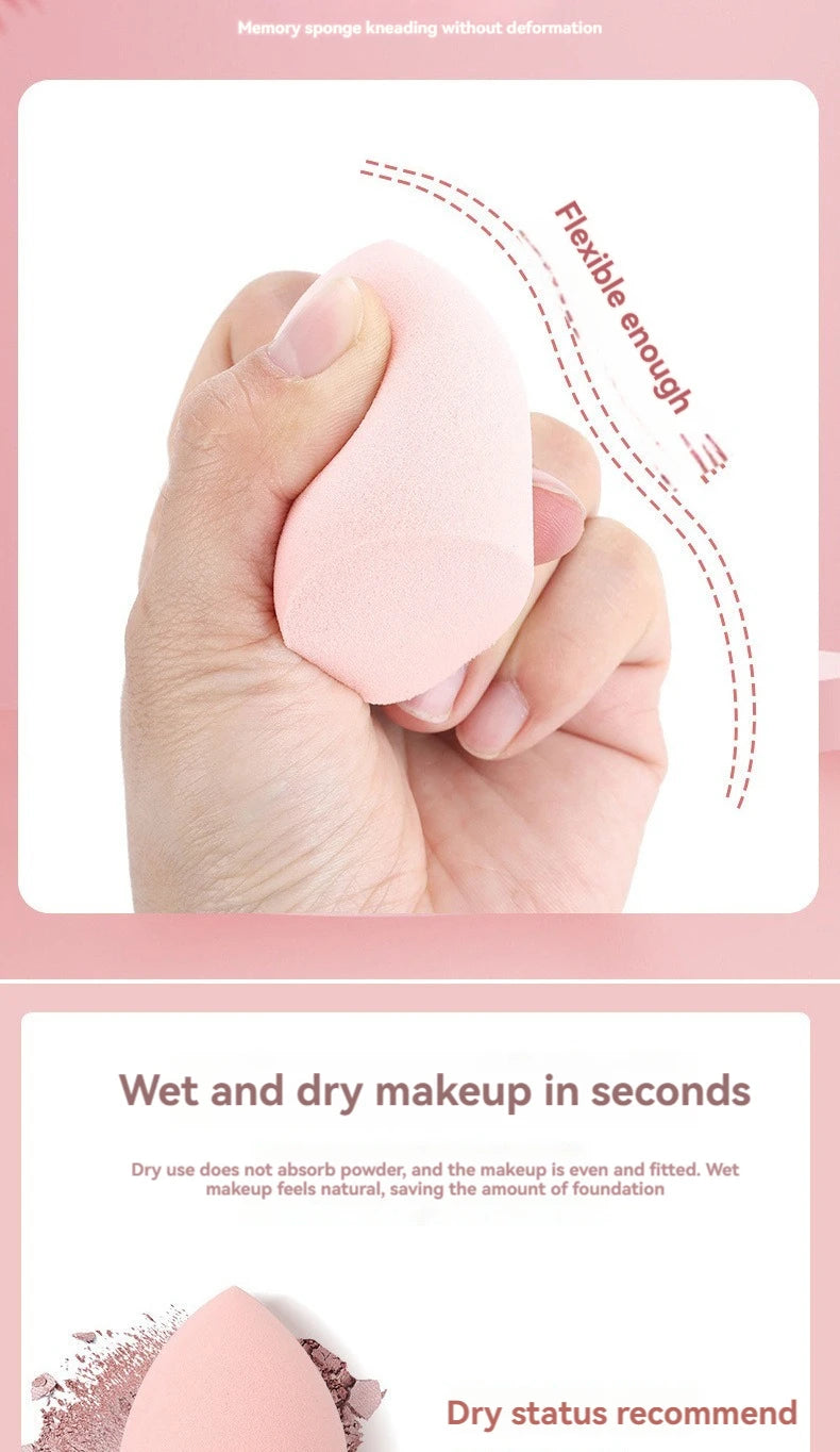 LuxuryGlow 4pcs Color Blend Beauty Sponges – Soft Latex-Free Makeup Applicator Set