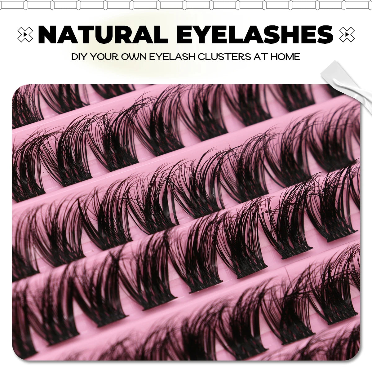 GROINNEYA DIY Lash Extension Kit – Waterproof Lash Bond & Seal with Tweezers for Salon-Quality Lash Clusters at Home