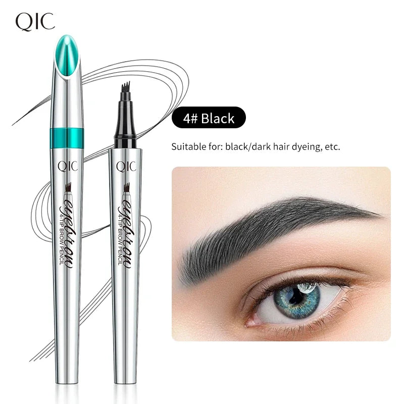 SAKSRAAR 5-Color Waterproof 4-Jaw Eyebrow Tattoo Pencil – Ultra-Fine, Long-Lasting Brow Pen
