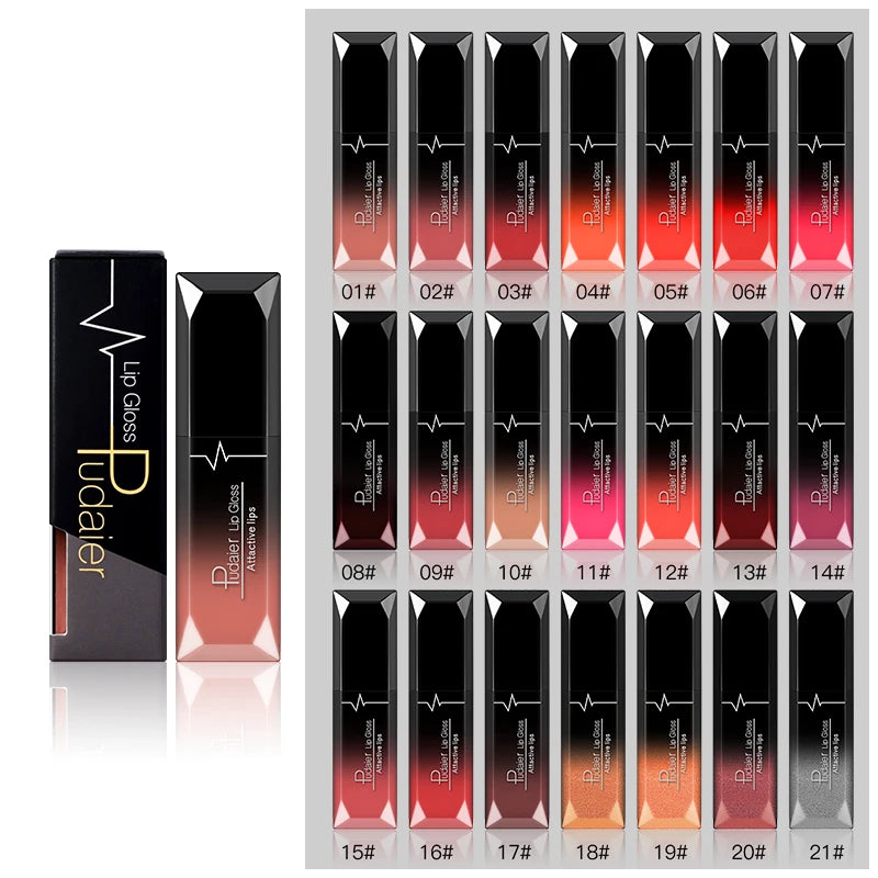 Lápiz labial líquido mate de larga duración LuxuryGlow de 17 colores: crema labial resistente a las manchas