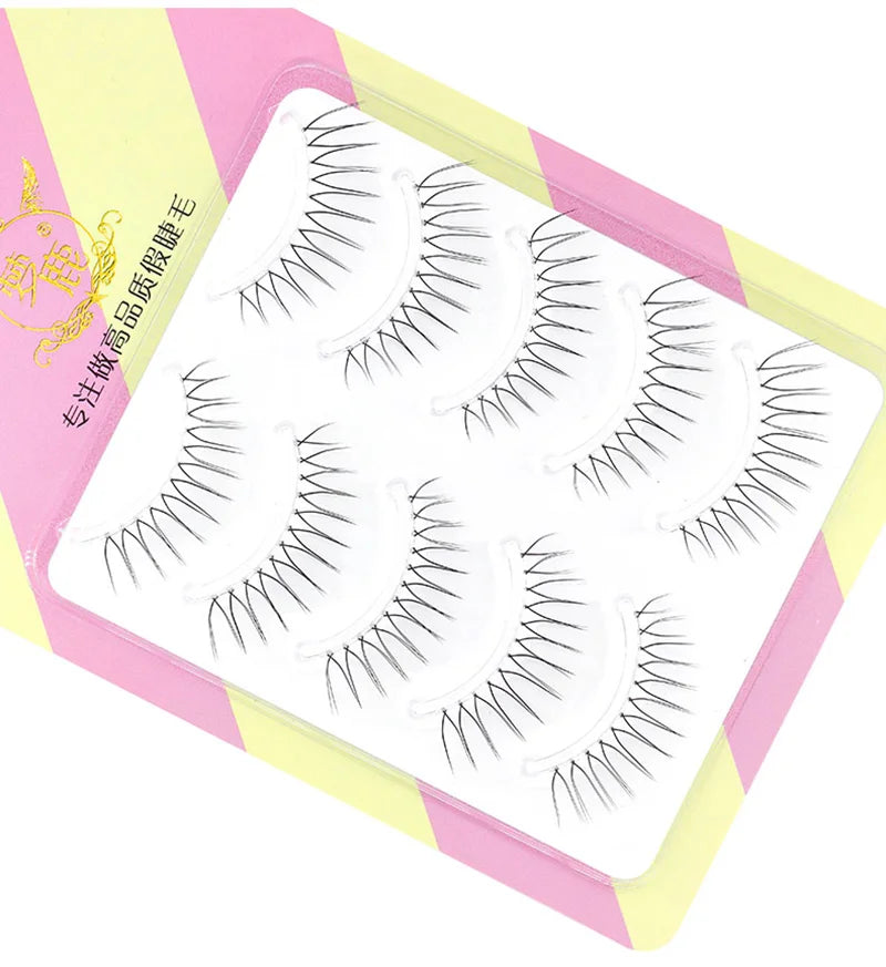 Pestañas postizas naturales BLINKWAVE Dream Deer, 5 pares, en forma de V | Pestañas suaves con efecto visón