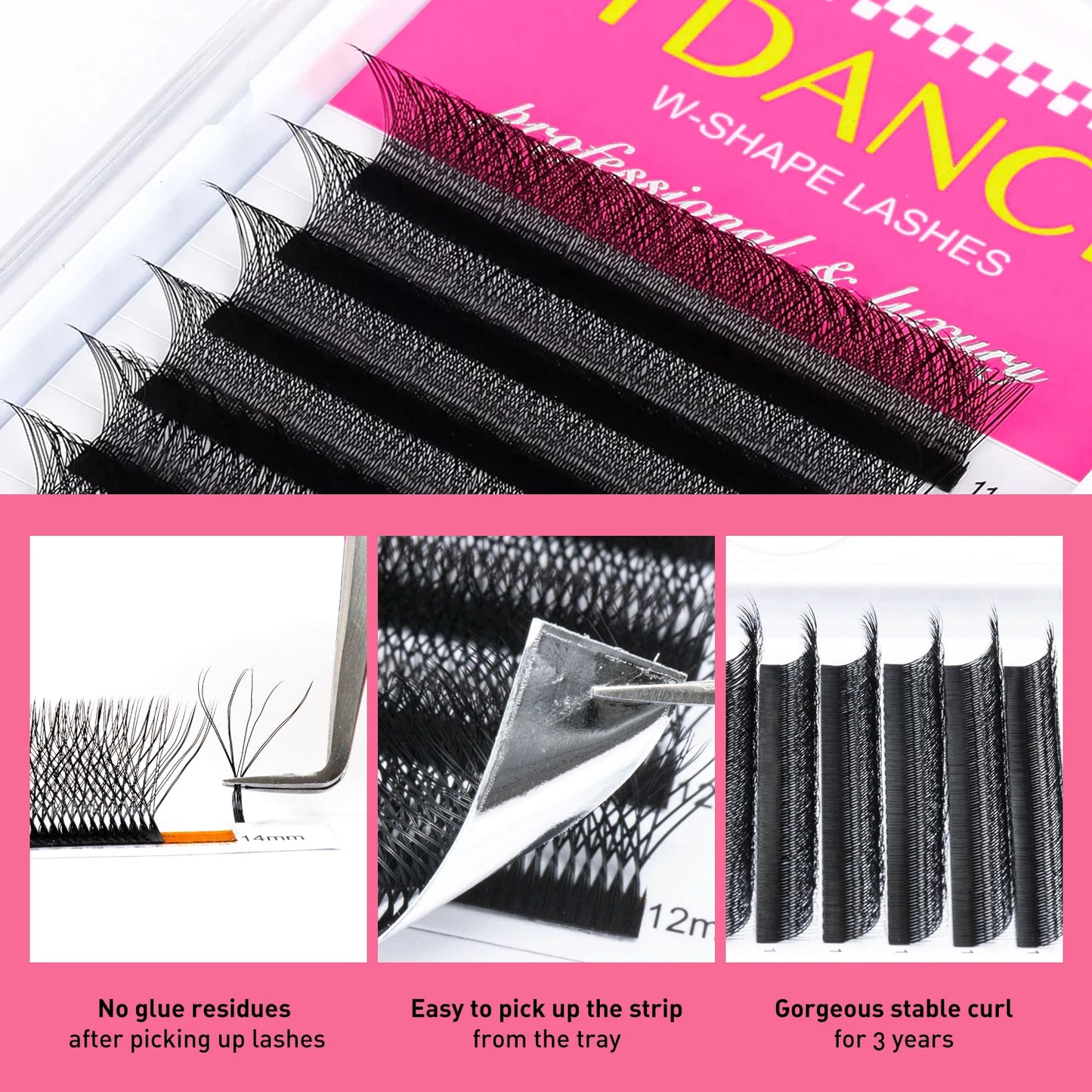 TDANCE 3D–6D Premade W Style Blooming Lash Fans | Faux Mink Volume Eyelash Extensions C60