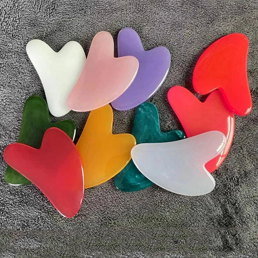 Herramienta de masaje Gua Sha YUKUI para rostro, cuello y cuerpo: Tabla de raspado de resina