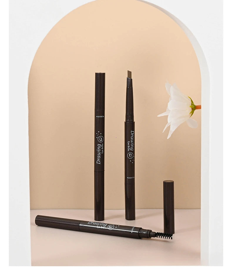 LuxuryGlow 2-in-1 Waterproof Eyebrow Pencil — Long-Lasting with Brow Brush (5 Colors)