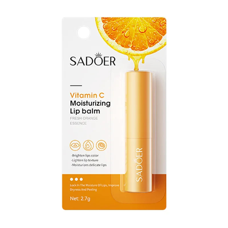Bálsamo labial de coco con vitamina C de SADOER: tratamiento hidratante y reparador con aloe para labios de SADOER
