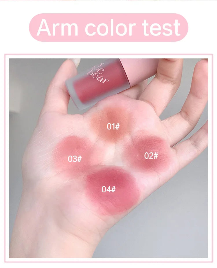 Crema de terciopelo 4 en 1 Gege Bear: lápiz labial, rubor, sombra de ojos y contorno