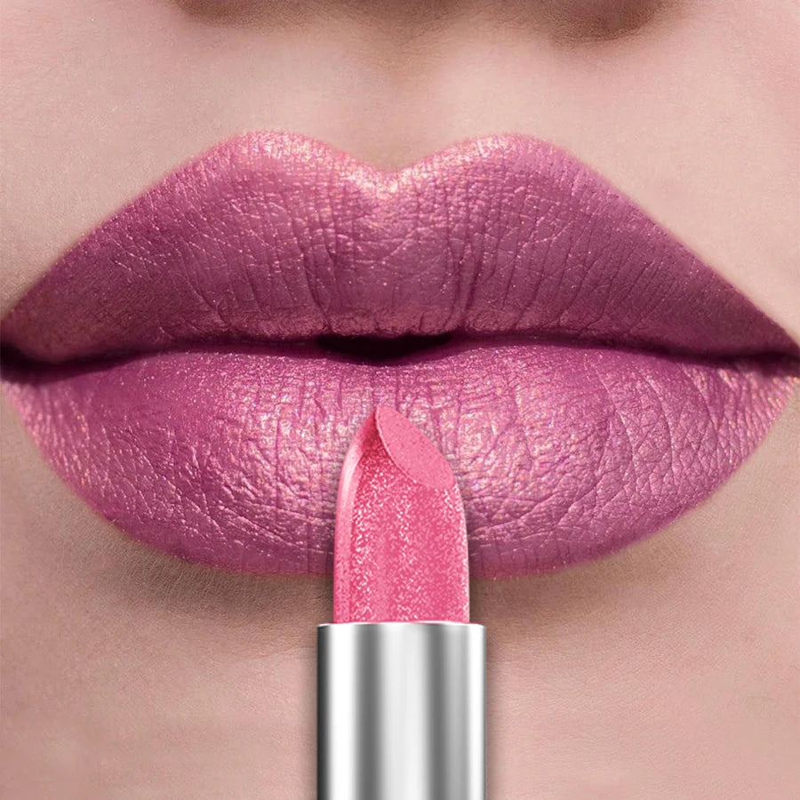 Labial metálico KAFURUX: 21 tonos brillantes y brillo duradero