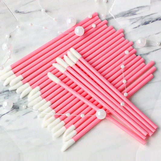 CNKESS Disposable Lip Gloss Applicator Wands – 50/100PCS Soft Brush Set