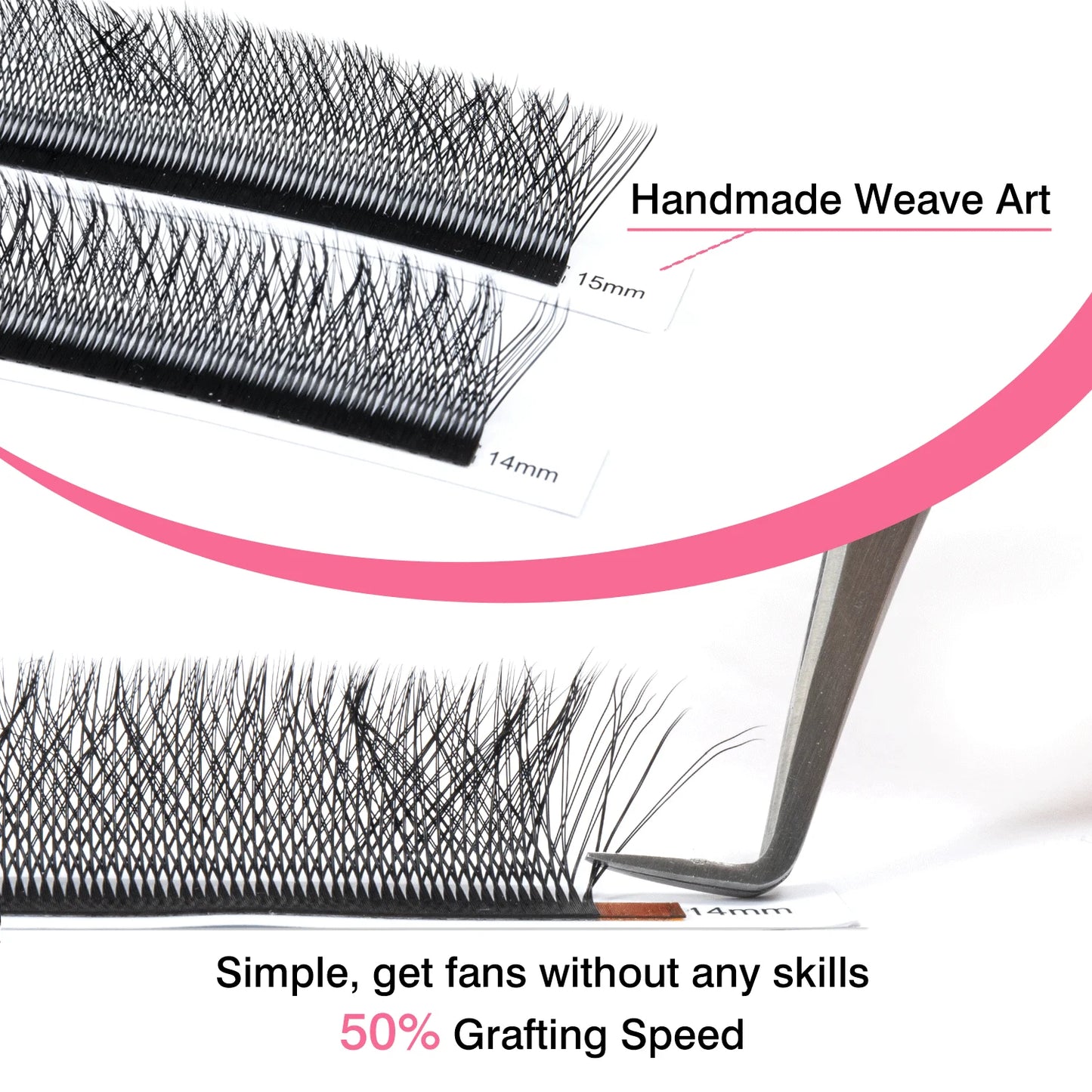 TDANCE 3D–6D Premade W Style Blooming Lash Fans | Faux Mink Volume Eyelash Extensions C90