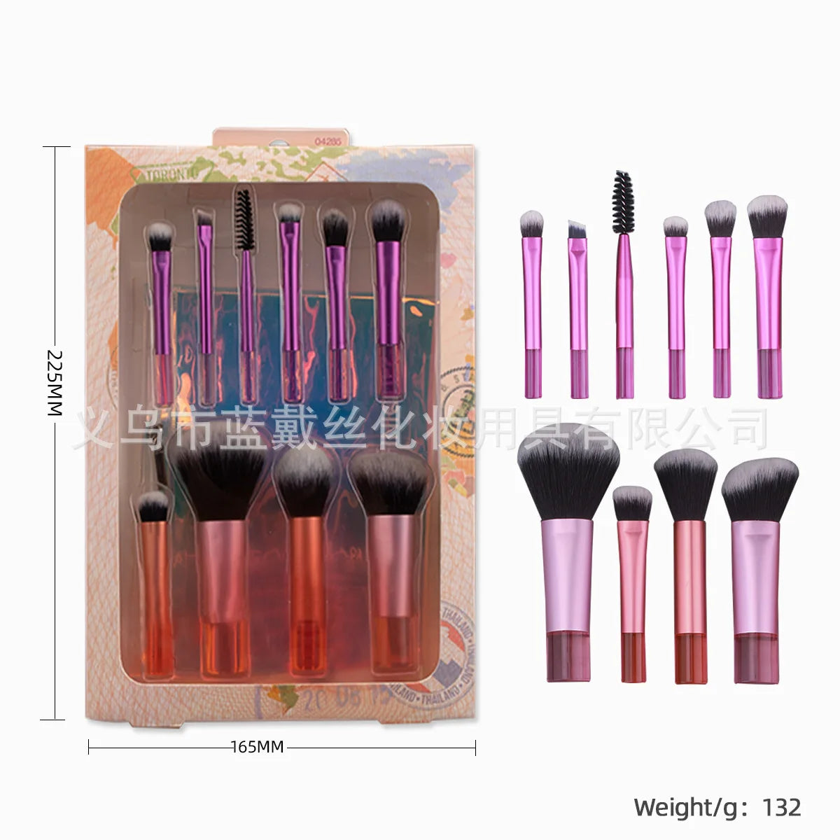 LuxuryGlow Complete Makeup Brush Set with Beauty Blender – Soft Wool Fiber for Face & Eyes