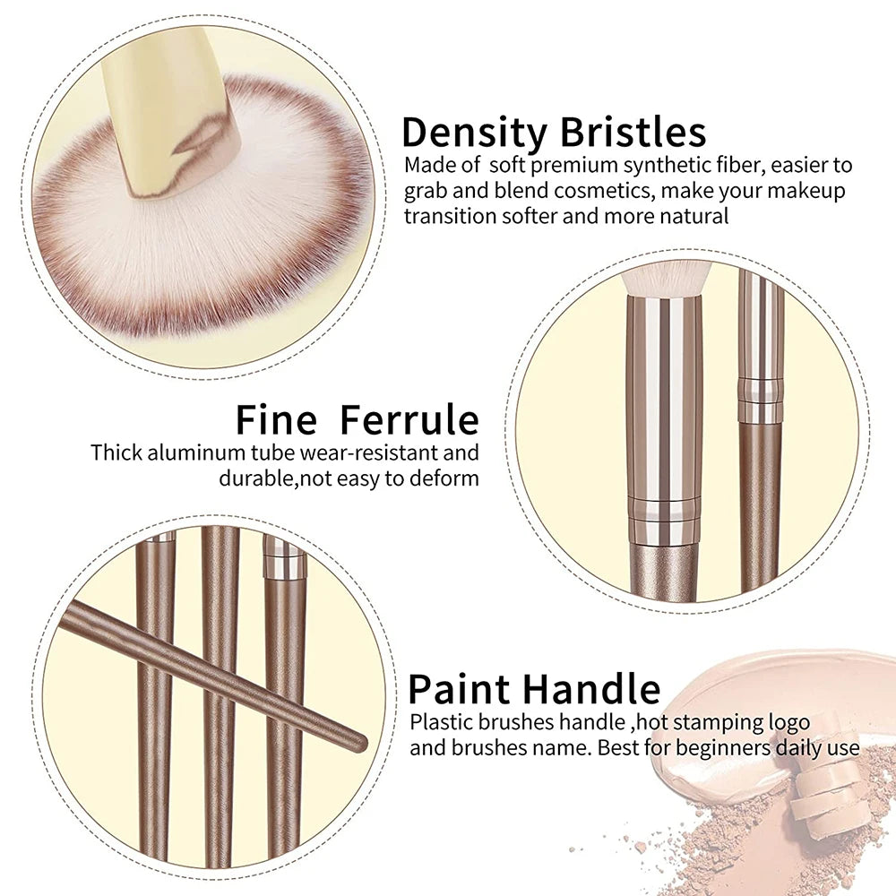 ZSRUNHUI 1–20 Pcs Professional Makeup Brush Set – Soft, Precise & Multi-Use