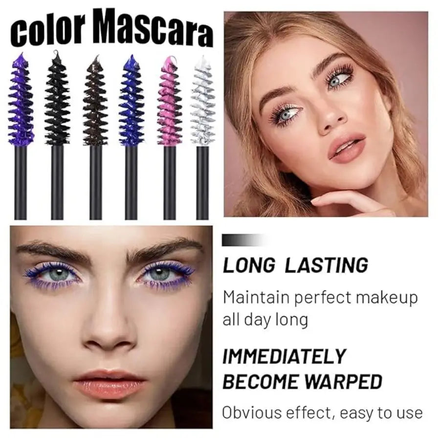 TEAYASON 6-Color Vibrant Mascara Set – Smudge-Proof & Clump-Free | TEAYASON