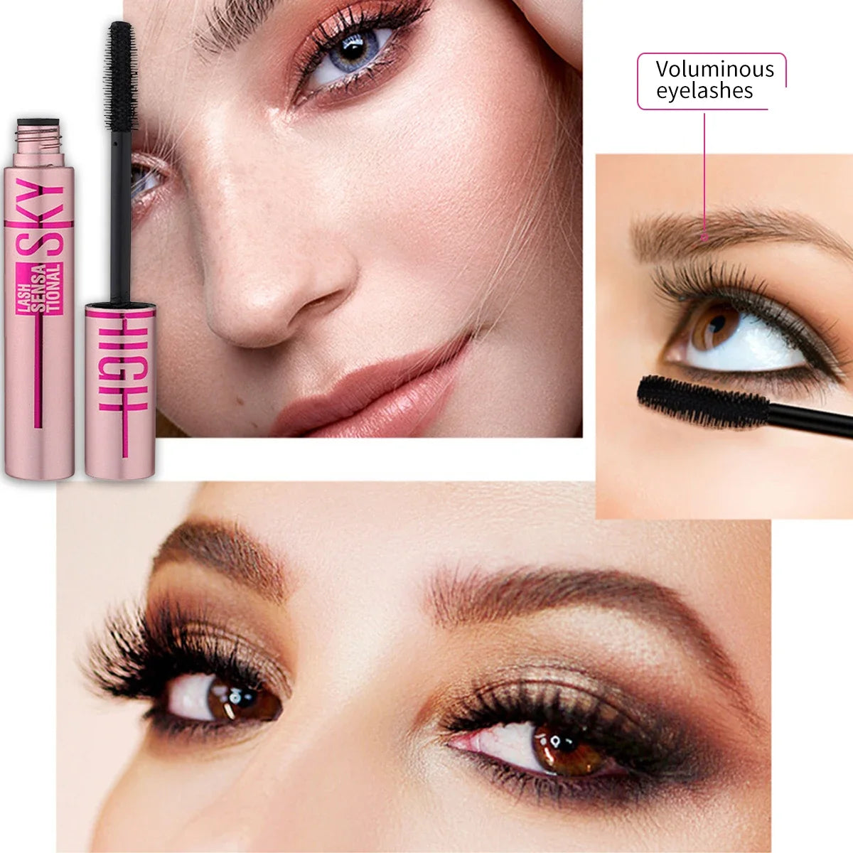 LIDORIA 4D Waterproof Lengthening Mascara – Thick, Curling & Smudge-Proof (10ml)
