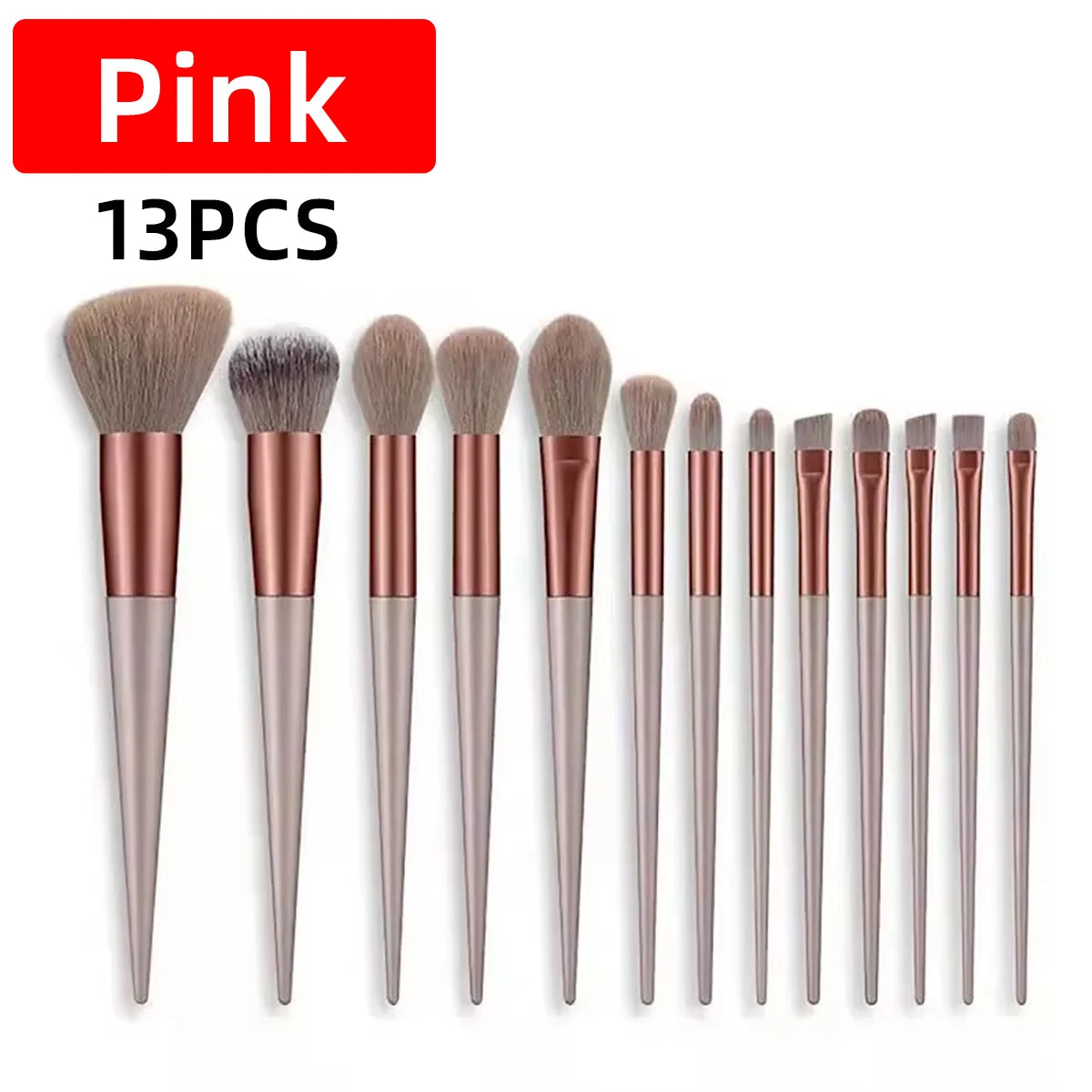 LuxuryGlow 13pcs Professional Makeup Brush Set – Soft Bristles with Travel Pouch