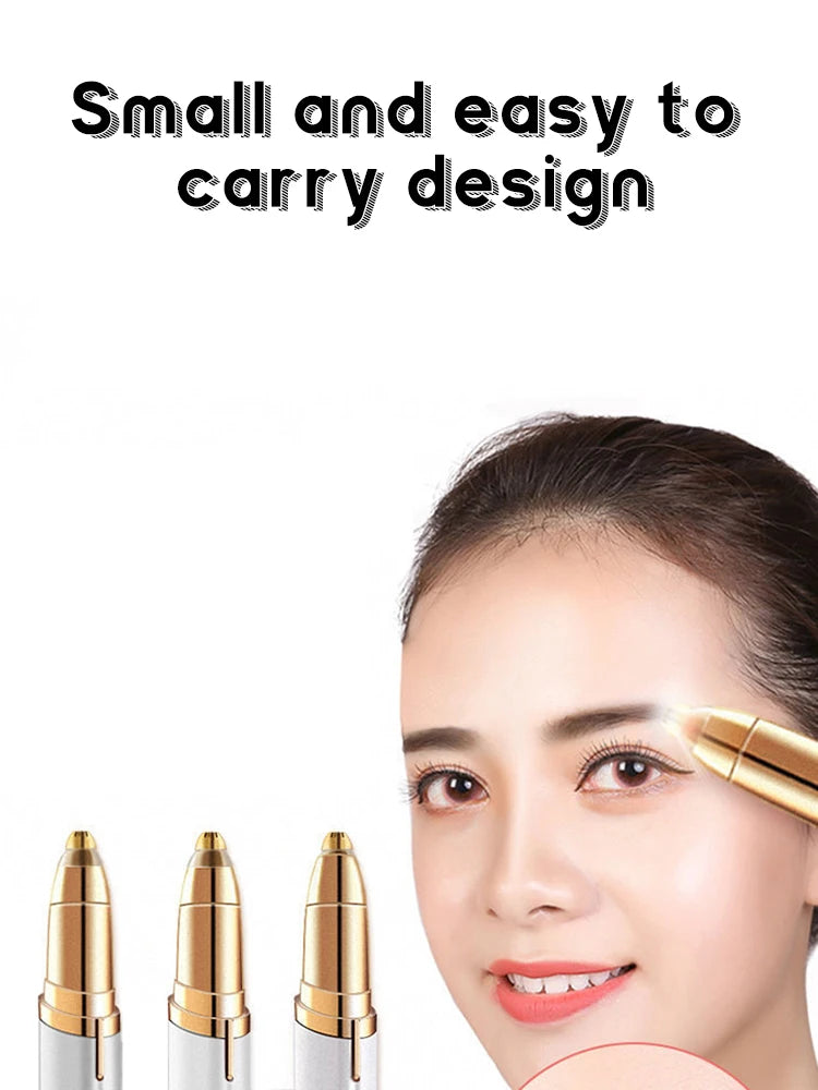 LuxuryGlow Electric Eyebrow Trimmer for Beginners – Precision Nose Hair & Brow Shaver