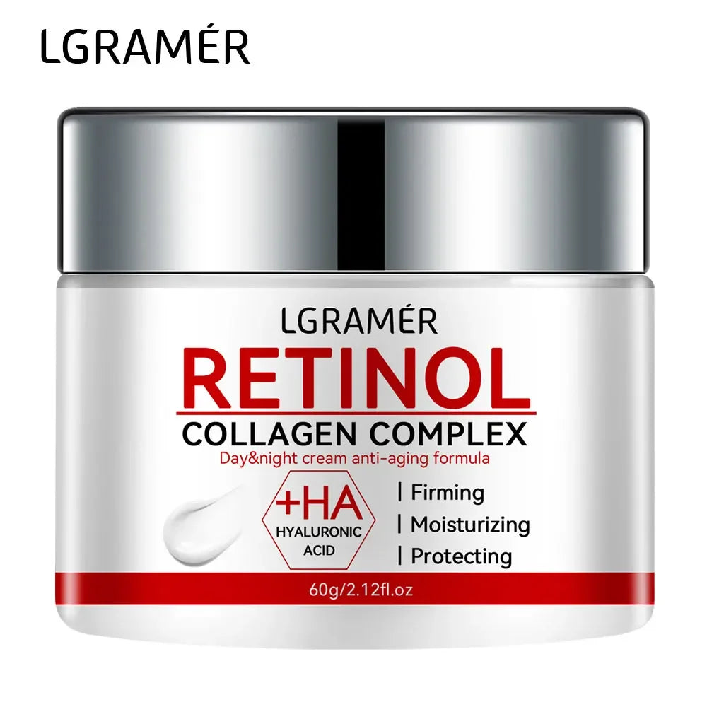 LGRAMER Retinol Lifting & Firming Face Cream – Collagen Moisturizer for Wrinkles, Brightening & Whitening (30g/60g)