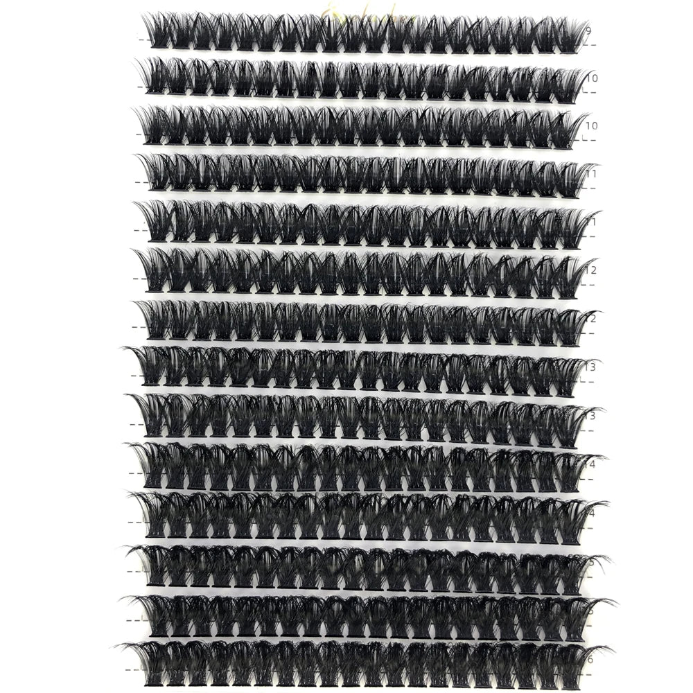 رموش HBZGTLAD D Curl Lash Clusters بمزيج 30D–100D - رموش صناعية ناعمة وطبيعية