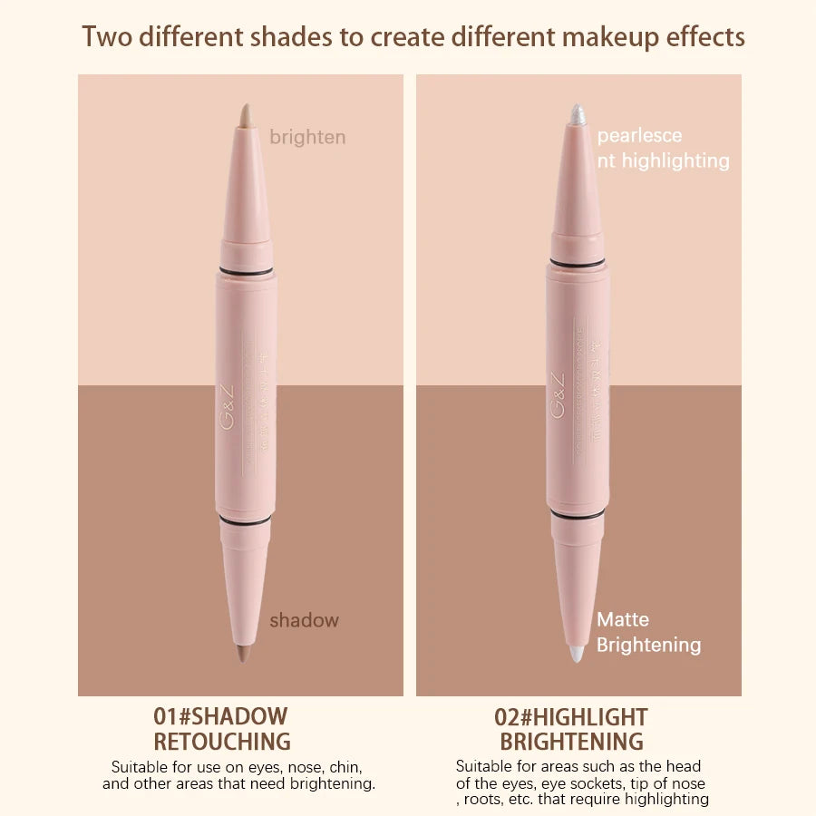 G&Z 2-in-1 Contour & Highlight Pen – Dual Head Facial Shaping Stick
