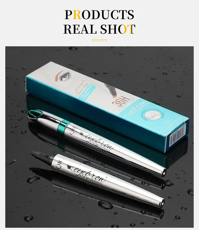 SAKSRAAR 5-Color Waterproof 4-Jaw Eyebrow Tattoo Pencil – Ultra-Fine, Long-Lasting Brow Pen