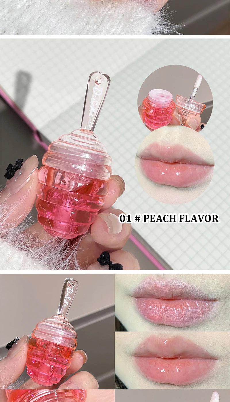 Set de aceites labiales LuxuryGlow Honeypot: cuidado labial hidratante y duradero