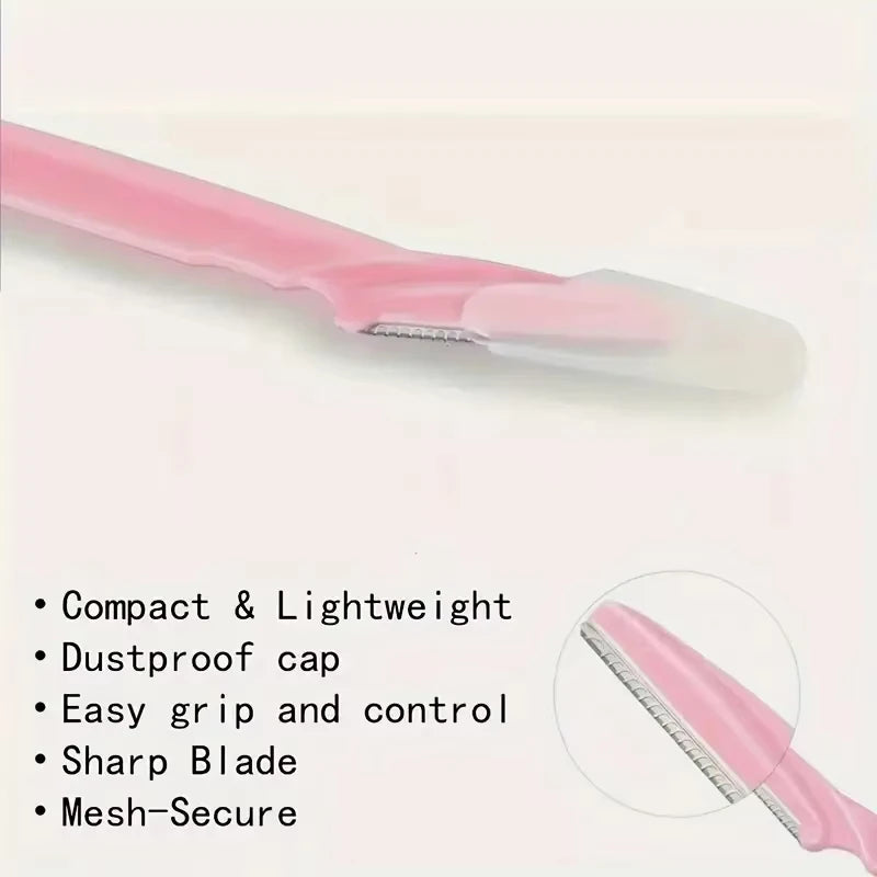 WRDEW 3/5/6 Pcs Eyebrow Razor Set | Stainless Steel Facial Hair Trimmer Kit